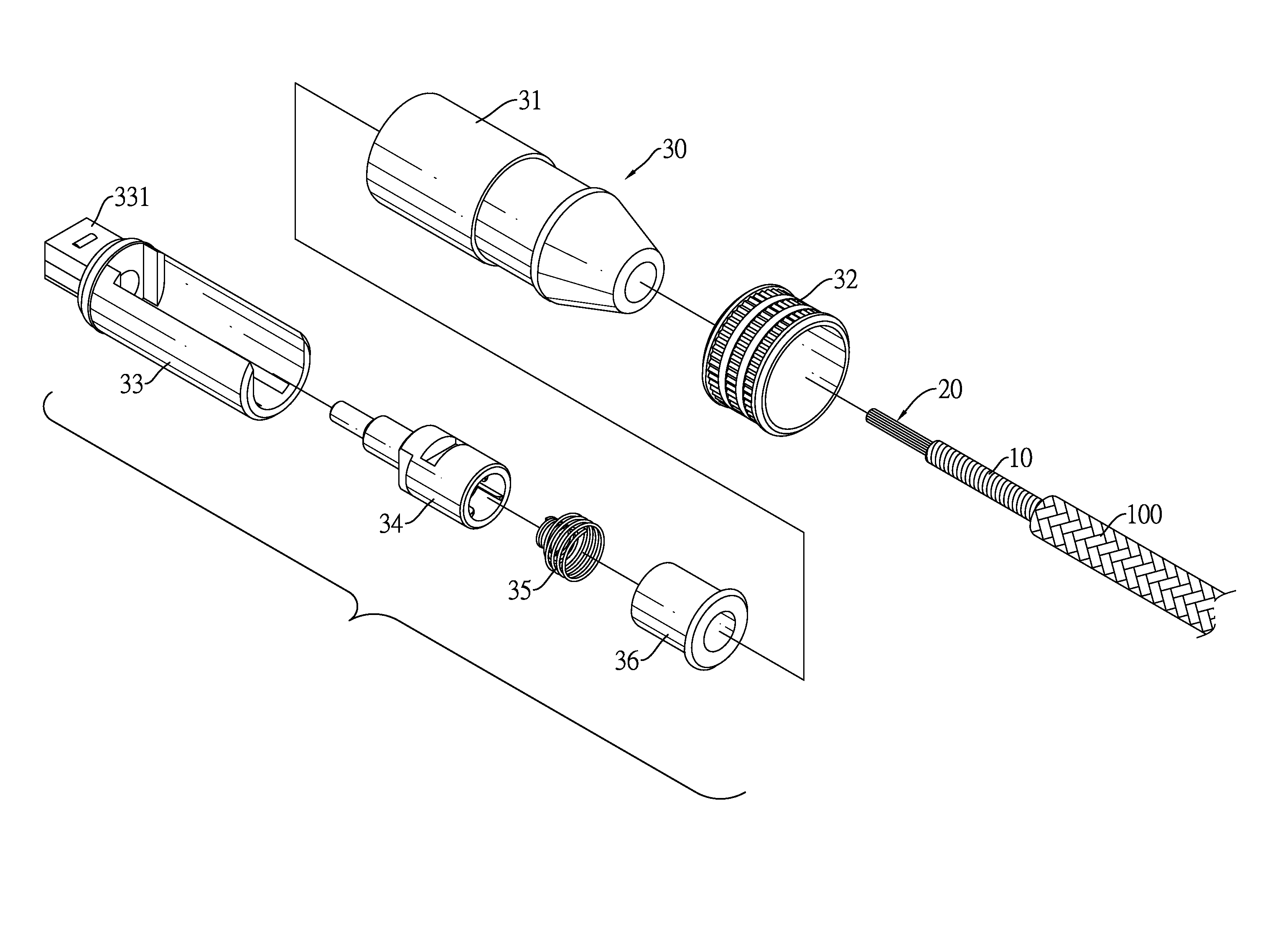 Hi-fi audio signal optical fiber cable