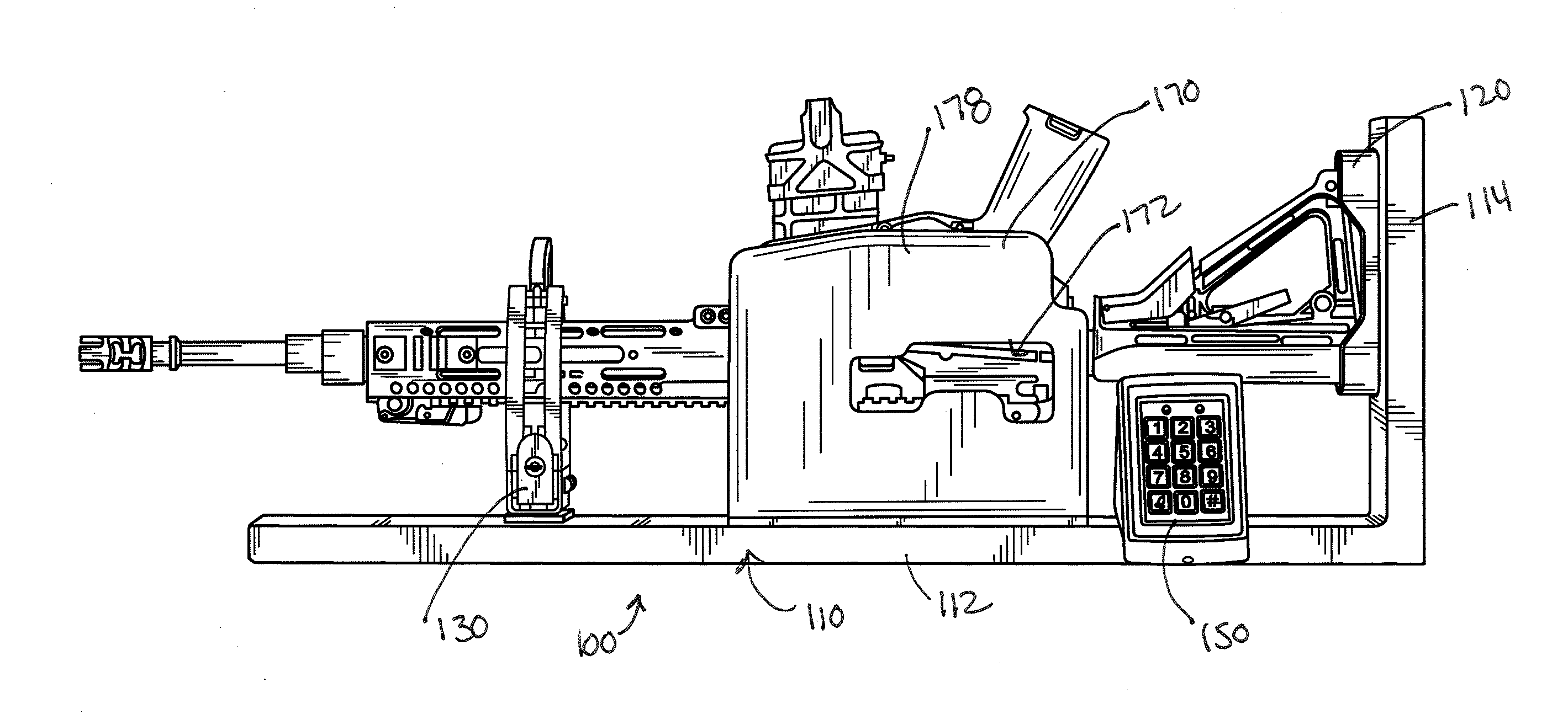 Locking Gun Rack System With Quick Deployment