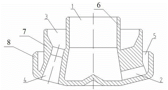 Center water-cooling convertor oxygen lance spraying head