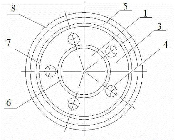 Center water-cooling convertor oxygen lance spraying head