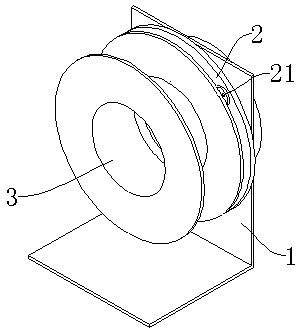 Pay-off reel supporting structure