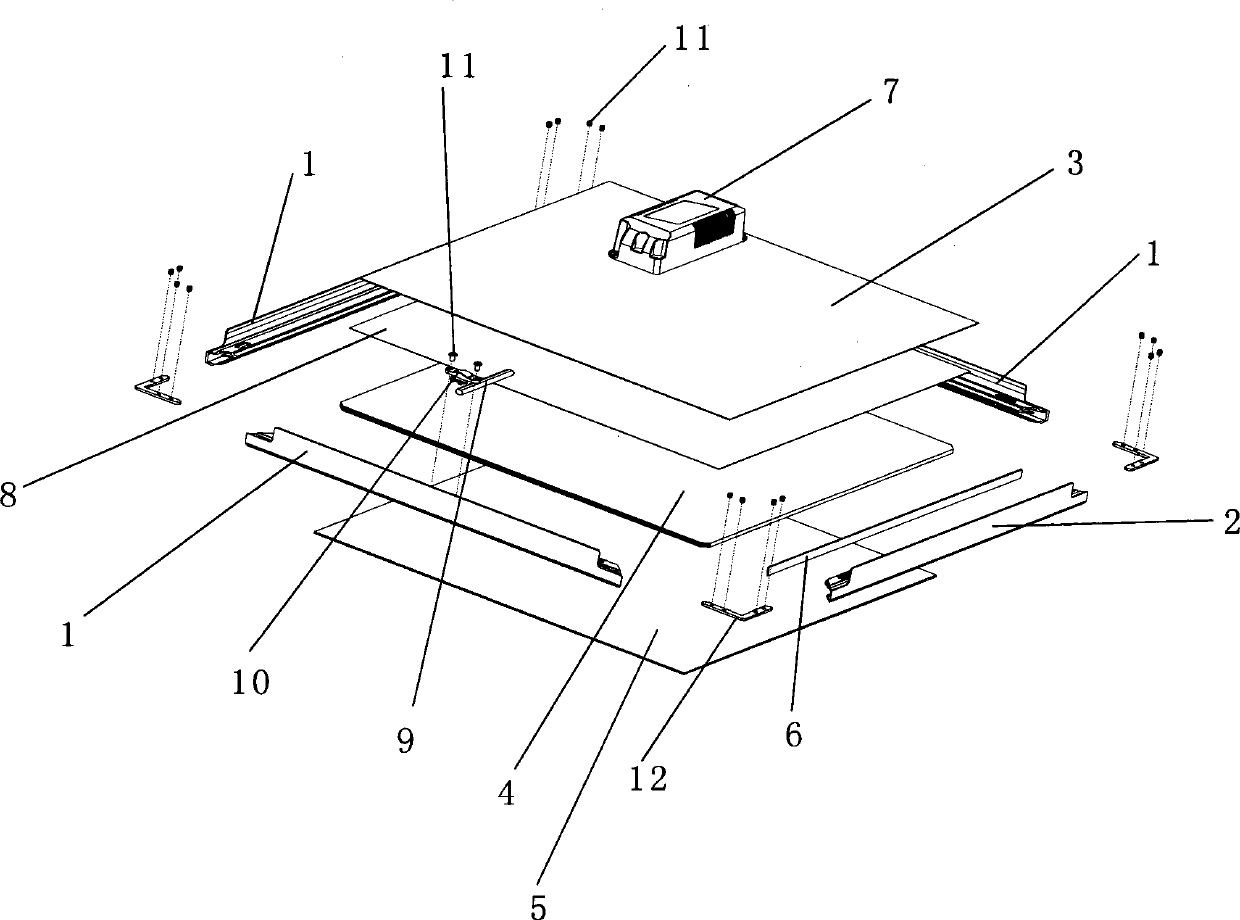 LED panel lamp structure with novel lighting manner