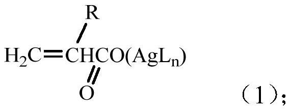 Soluble silver ion-containing polymerizable monomer and preparation method thereof, silver-containing polymer and antibacterial coating