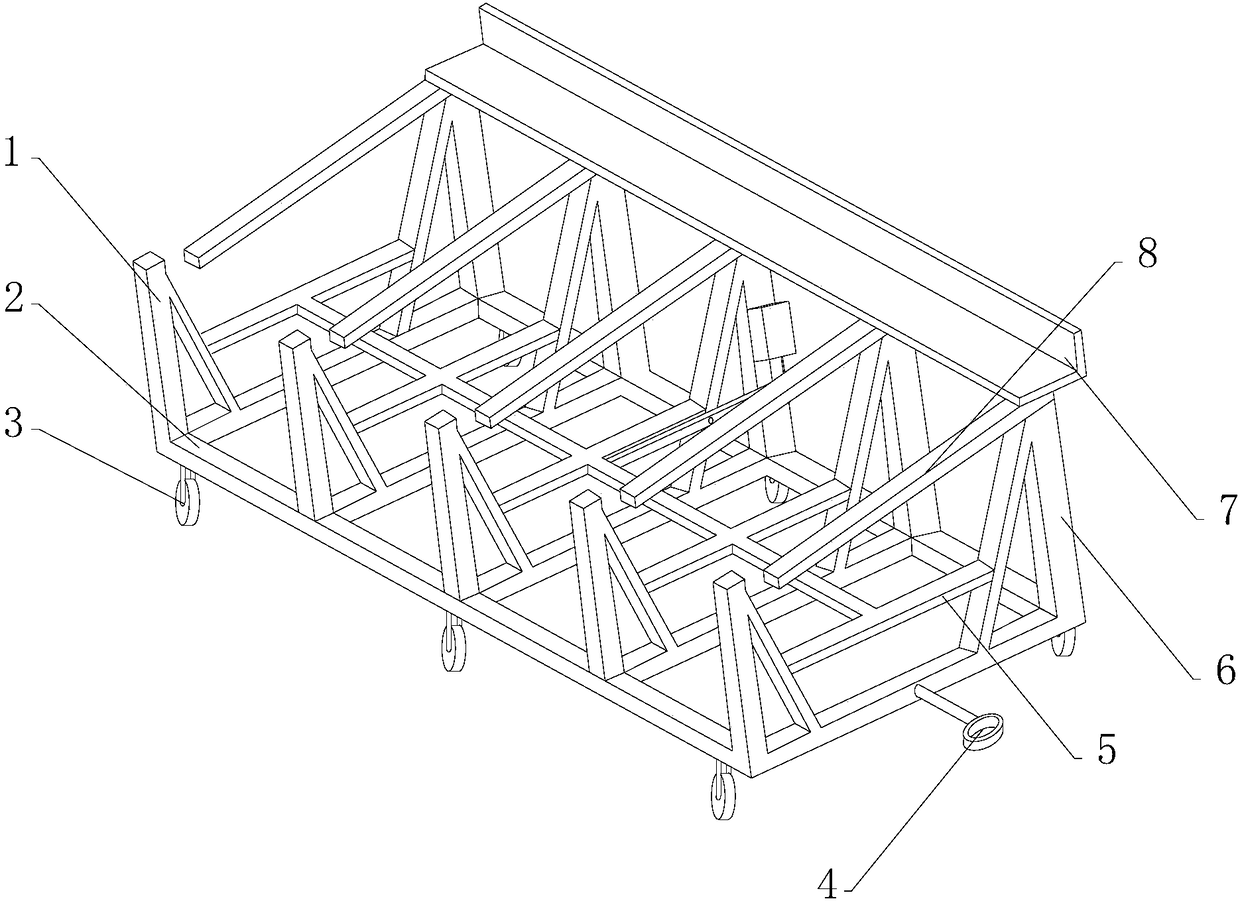 Collecting frame for steel pipe production technical services