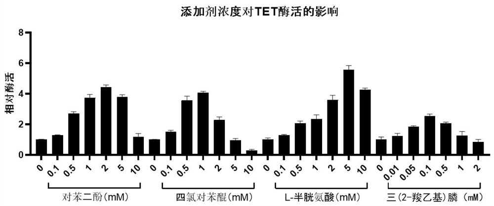 Buffer solution for enhancing activity of TET enzyme