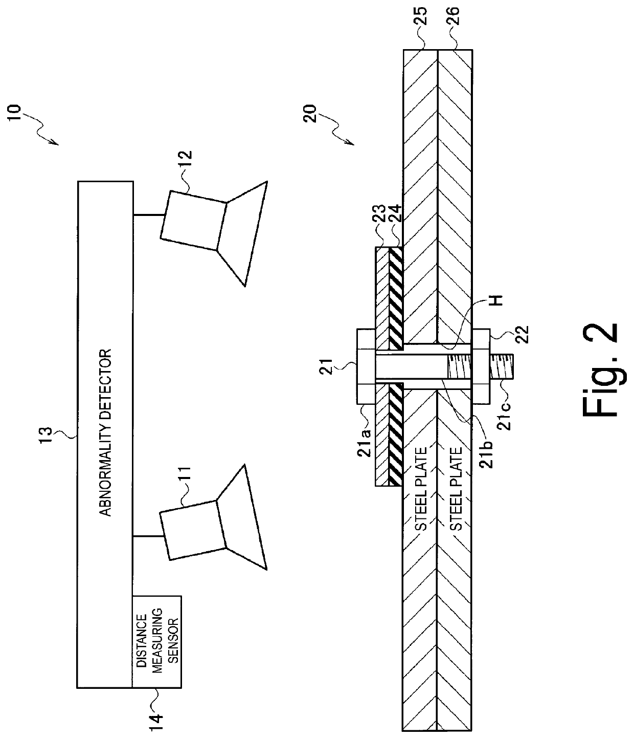 Abnormality Detection Device and Fixing Structure