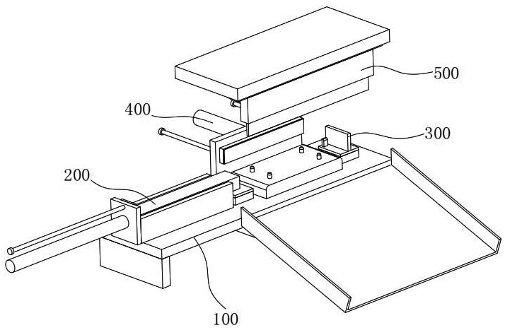 Stamping device for aluminum alloy profile machining