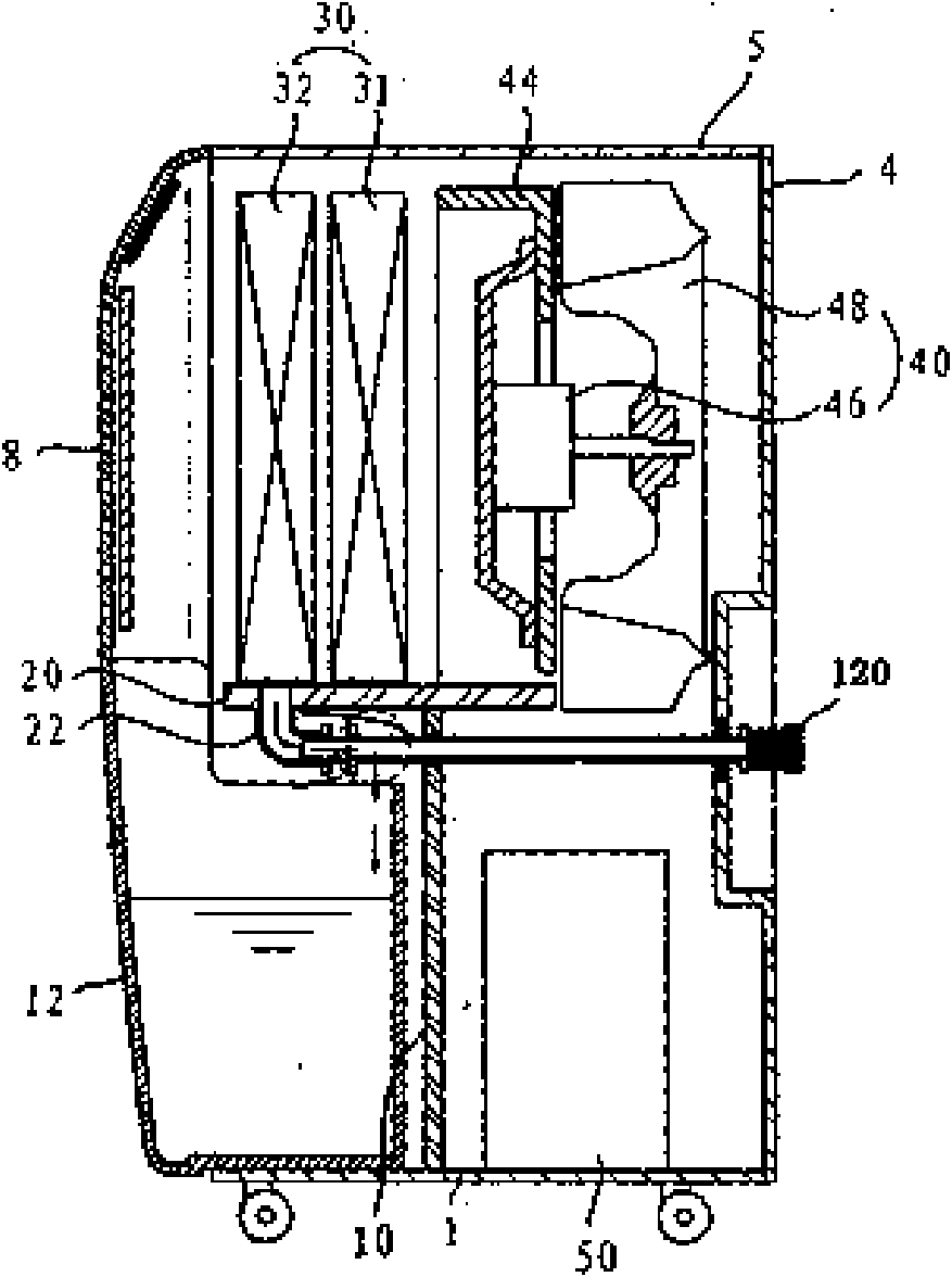 Guide shell structure of dehumidifier