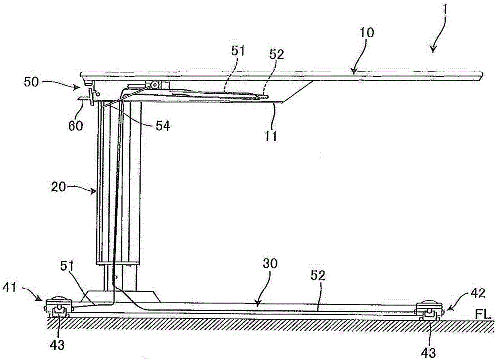 Brake mechanism and movable table provided with brake mechanism