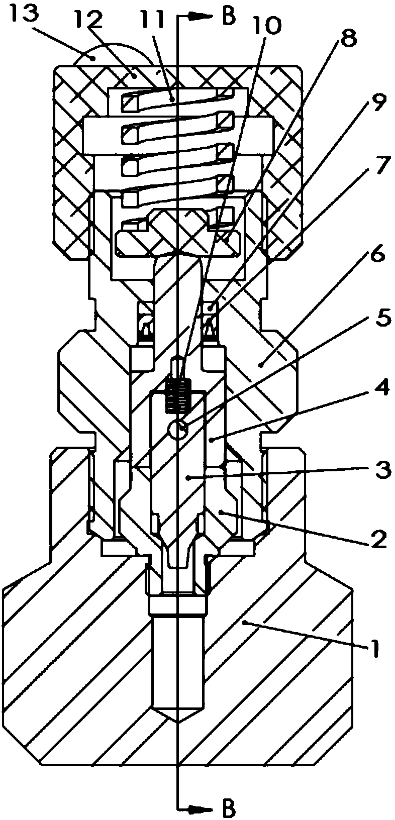 Double-damping high-pressure back pressure valve without diaphragm