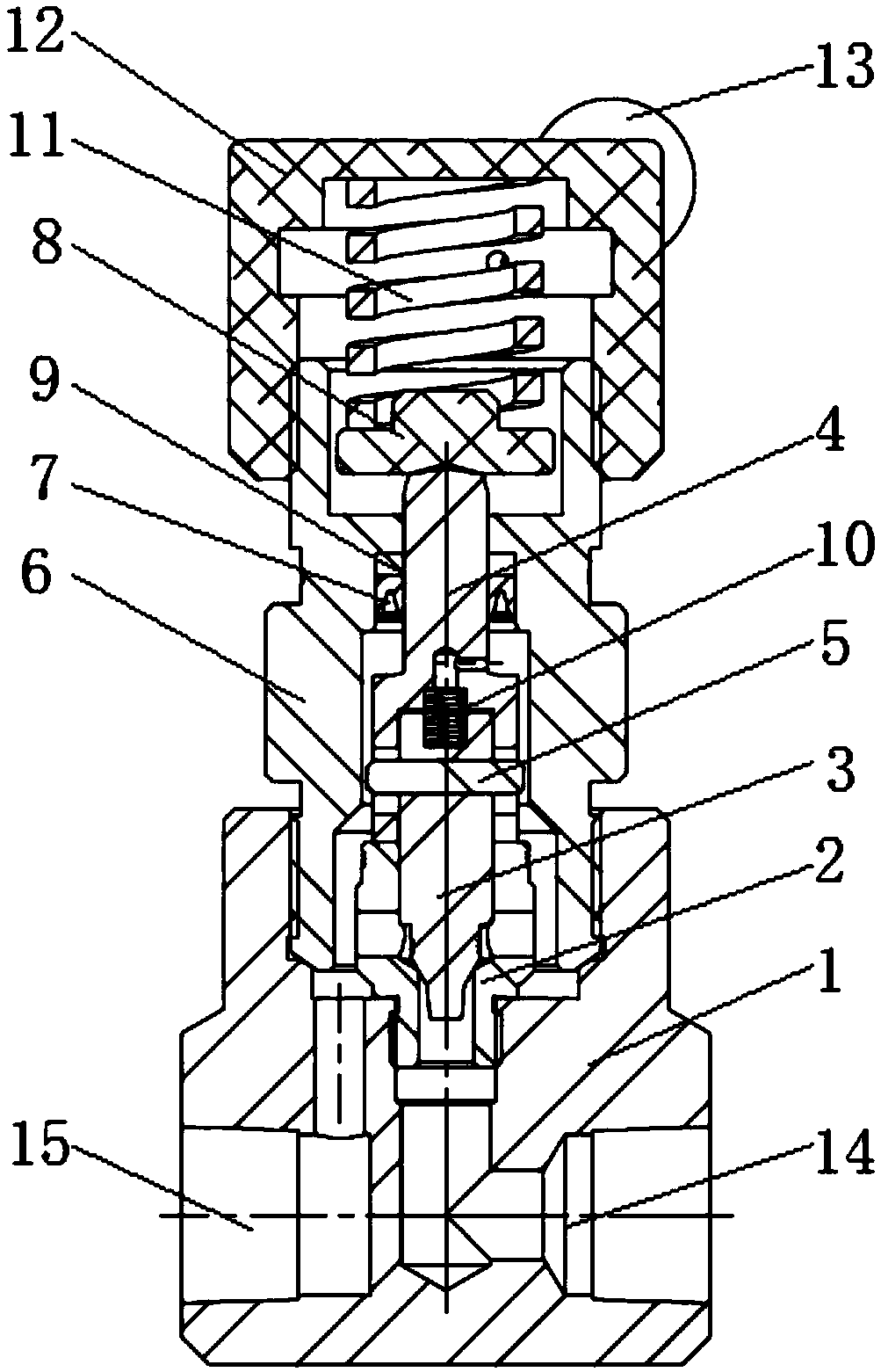 Double-damping high-pressure back pressure valve without diaphragm