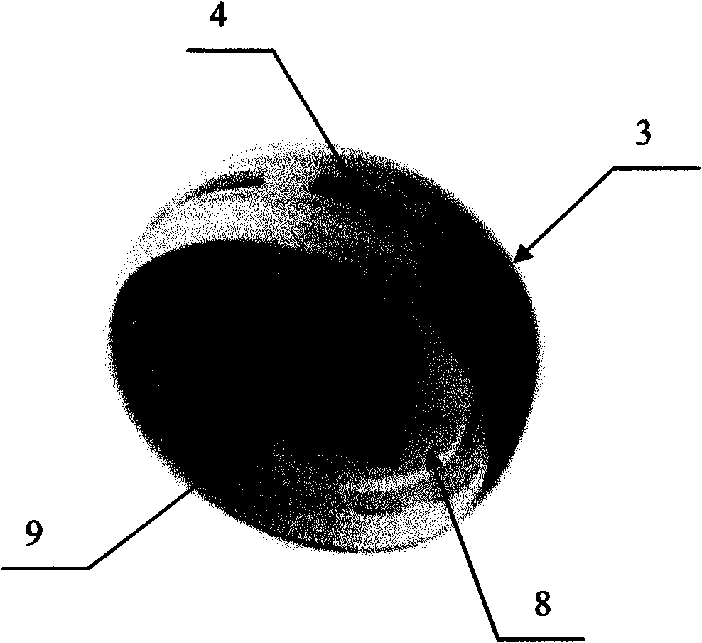 Thermal-insulation and air-deflection shell of high-power energy-efficiency lamp