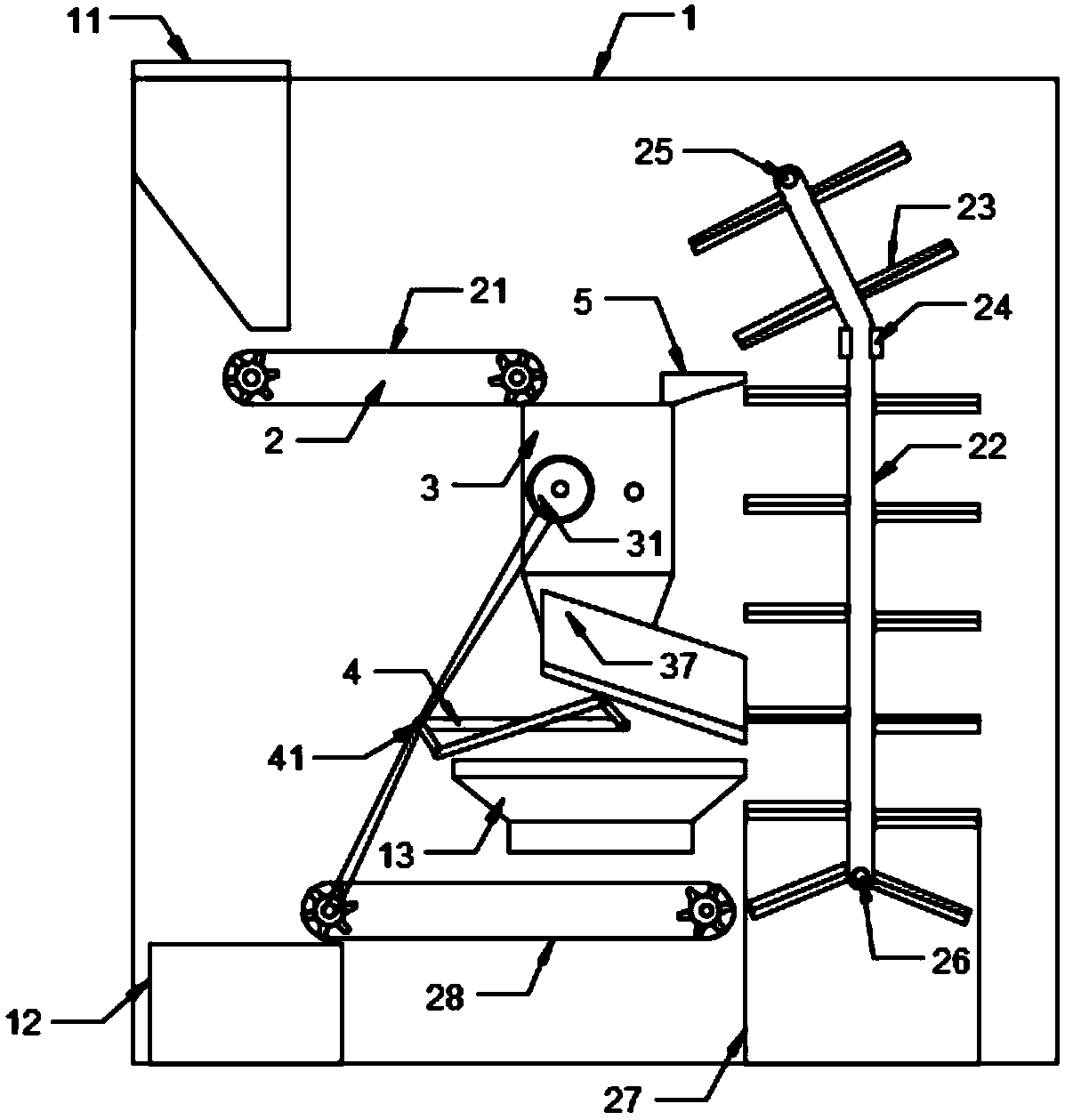 Electric energy meter scrap disposition device