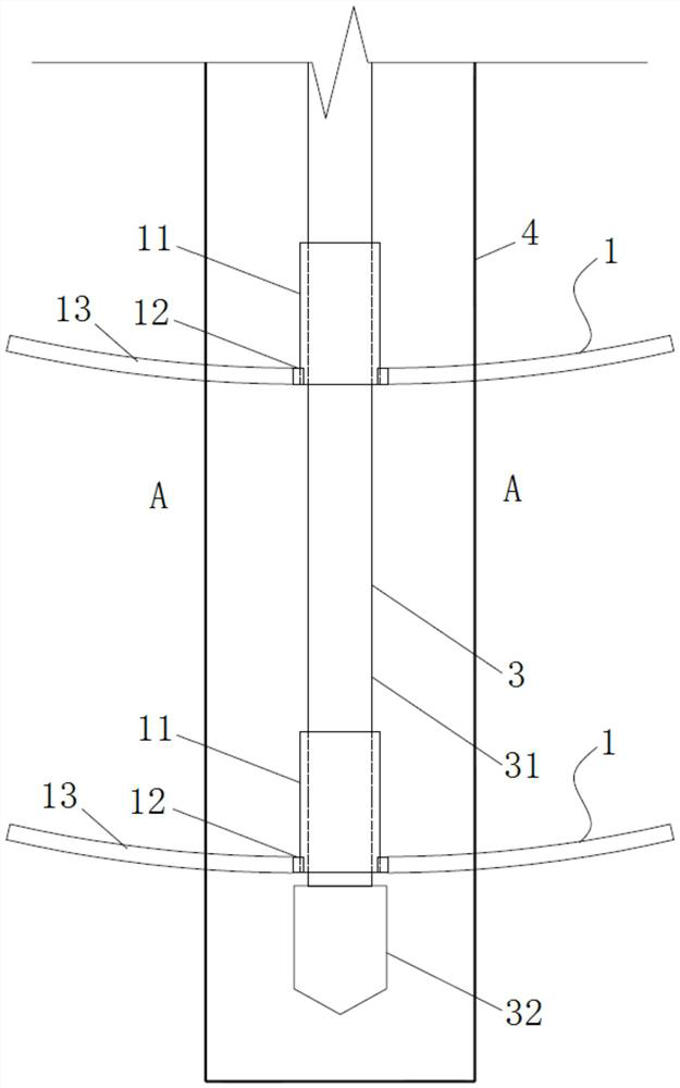 Umbrella-shaped anti-floating anchor rod device and using method