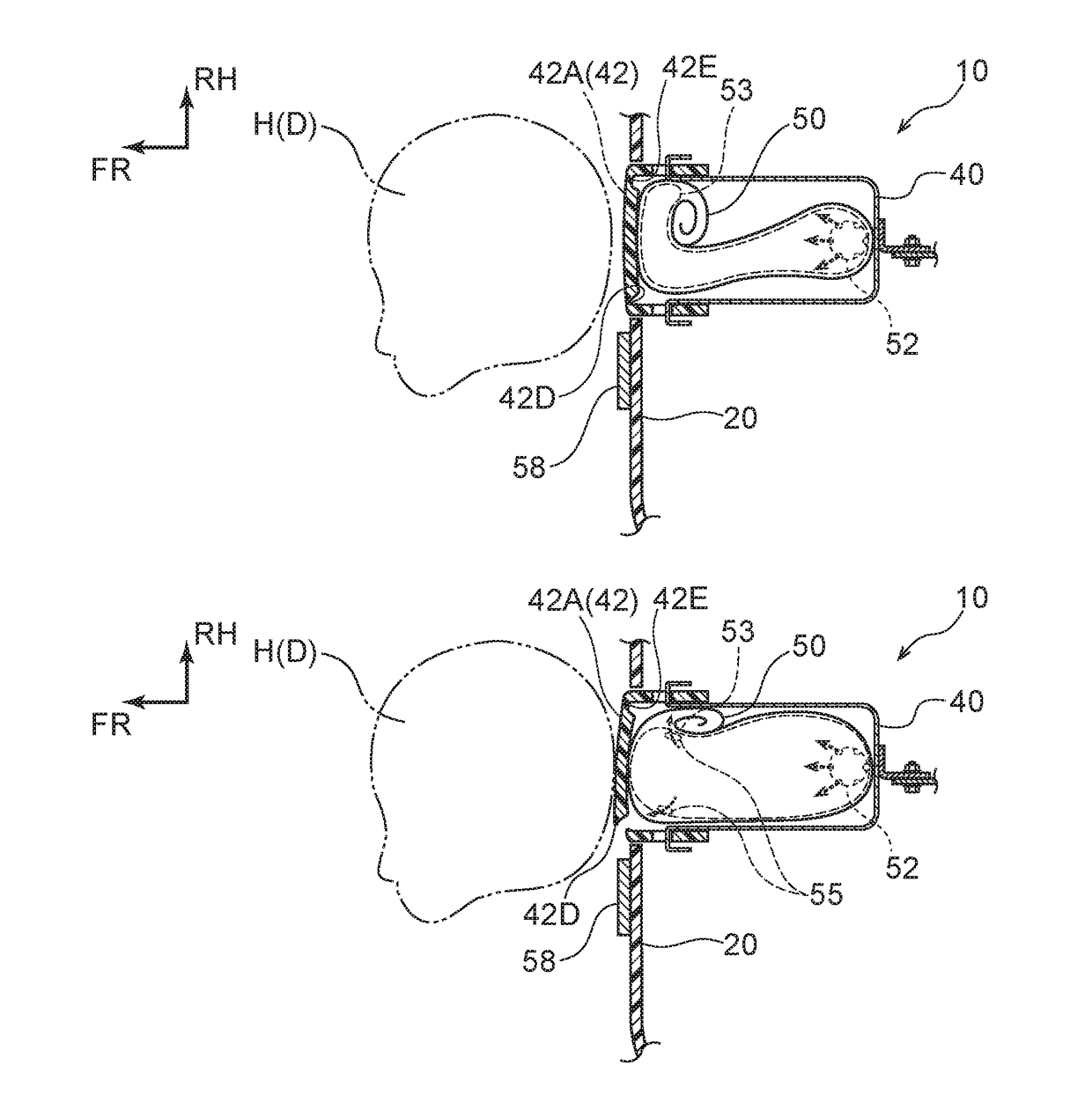 Side airbag device for rear seat