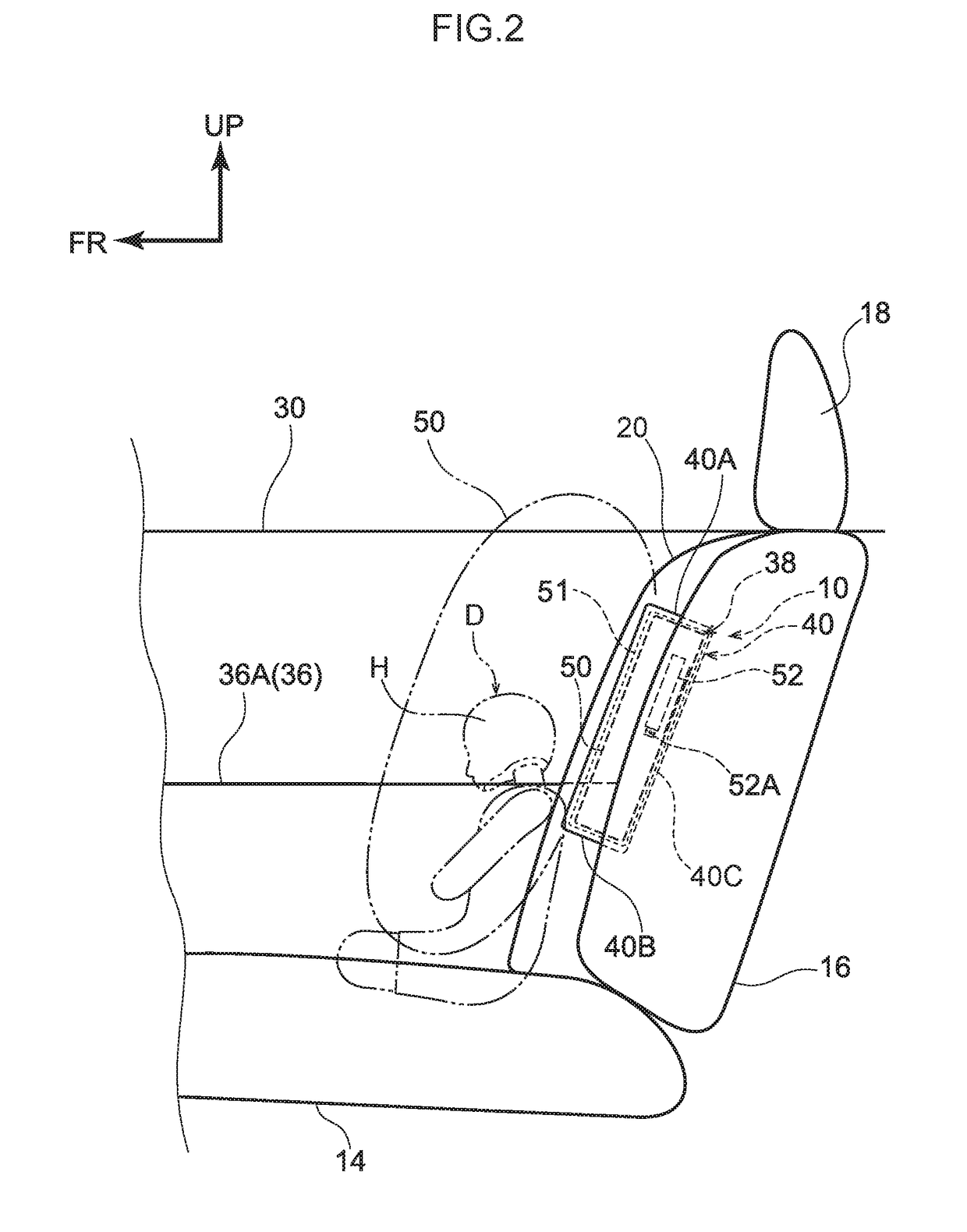 Side airbag device for rear seat