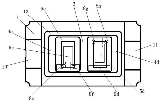 Quartz crystal resonator with low acceleration sensitivity