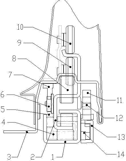 Extraction guide device of drawer