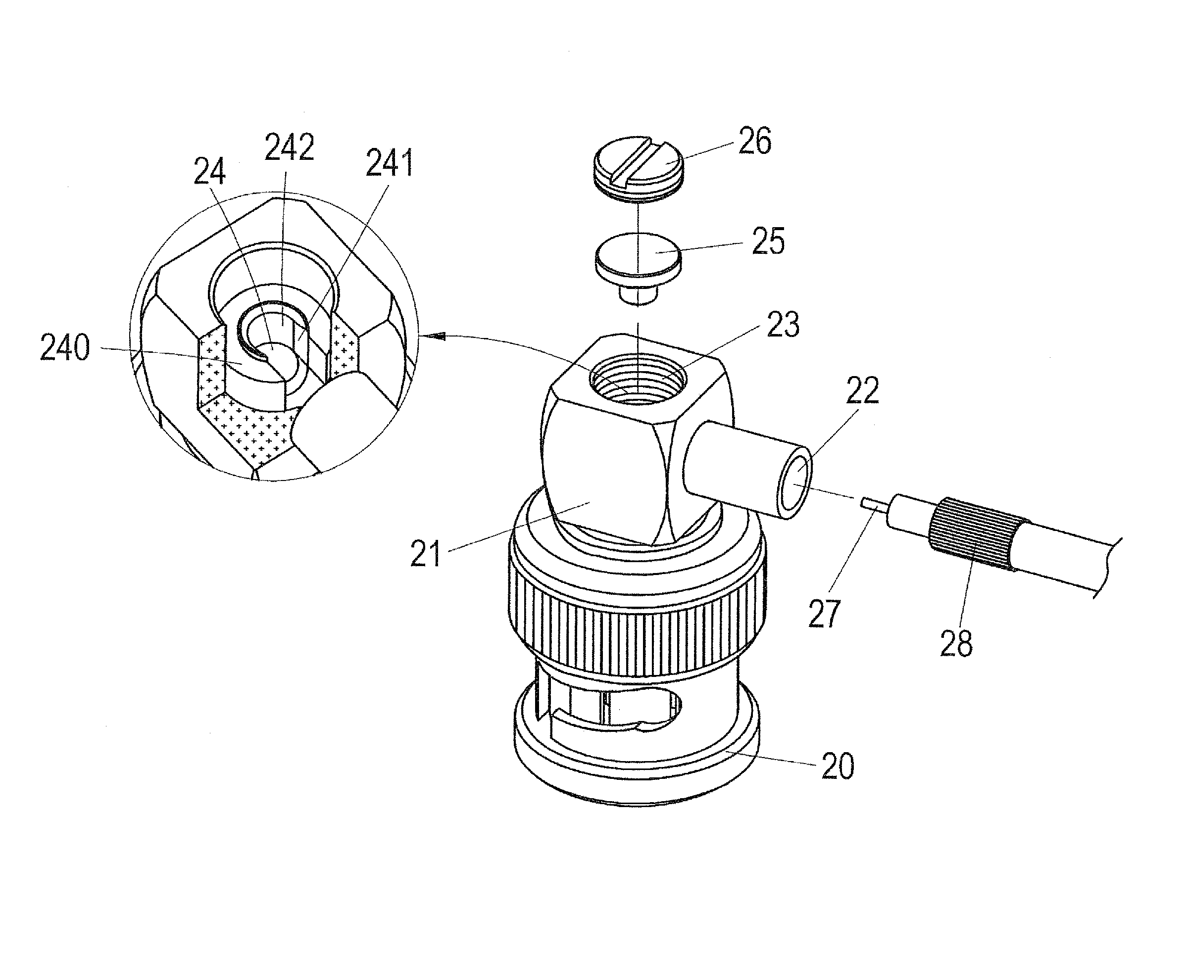 Contact of coaxial cable connector