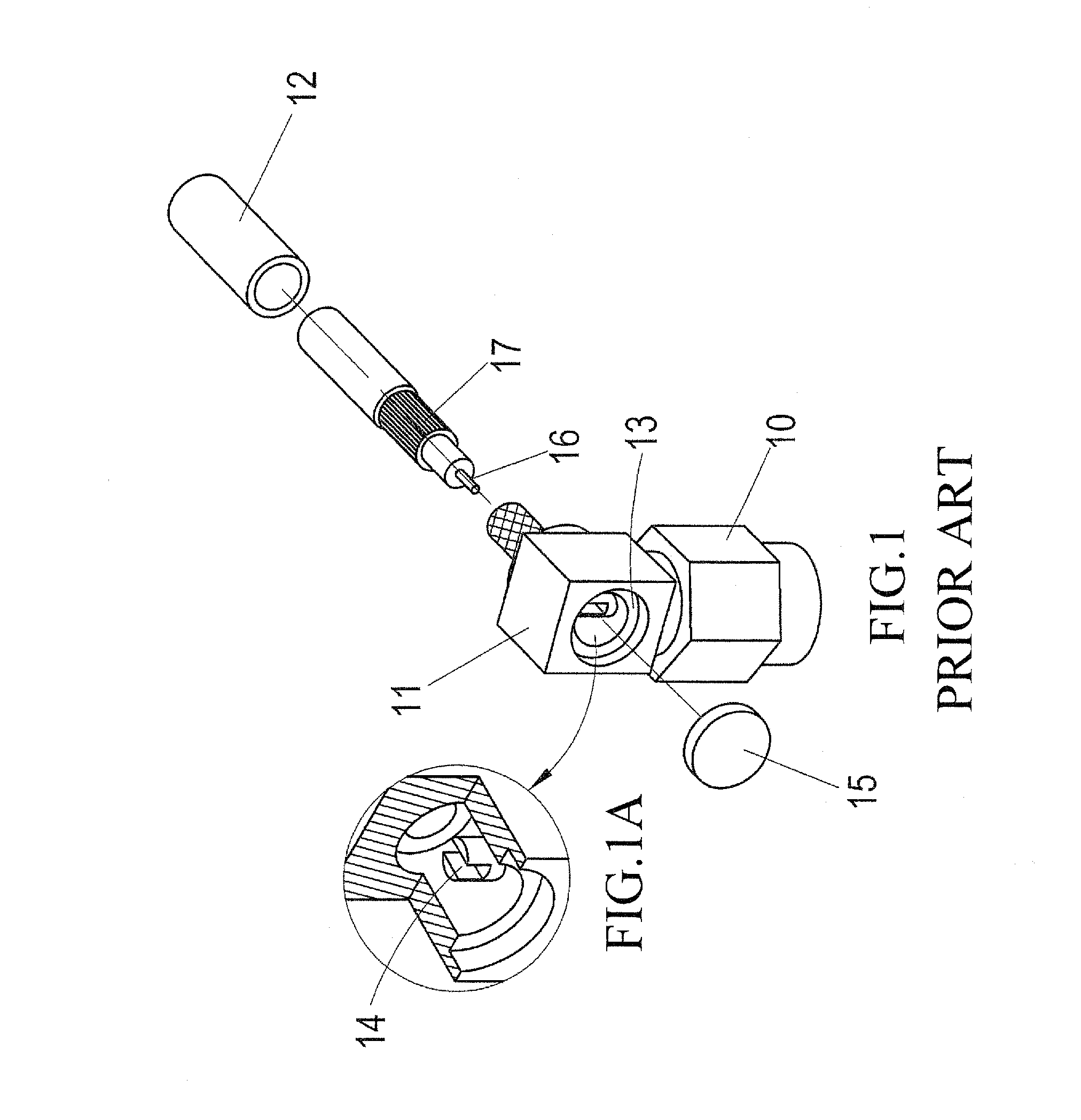 Contact of coaxial cable connector