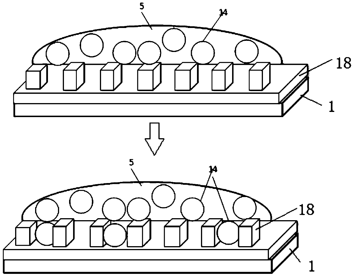 Medium microsphere assisted detection thin film and preparation method thereof and super-resolution detection method