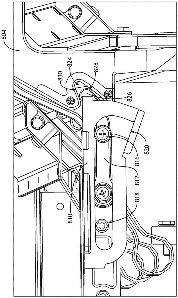 Translating, locking, and rotating leg rest mechanism