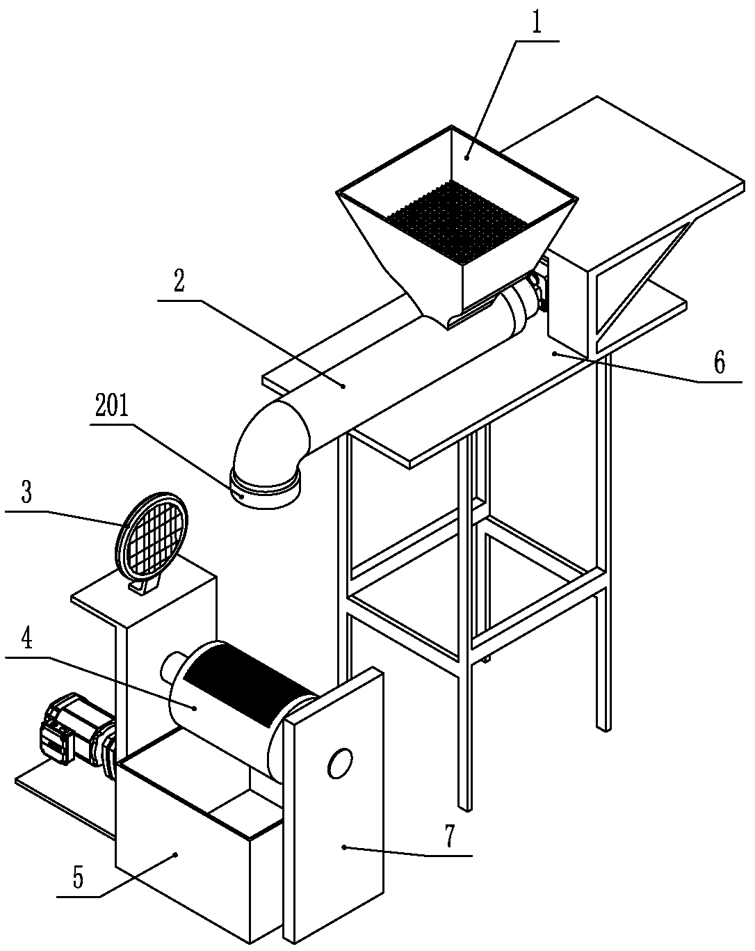 Recycling and regeneration device for FDM printing waste