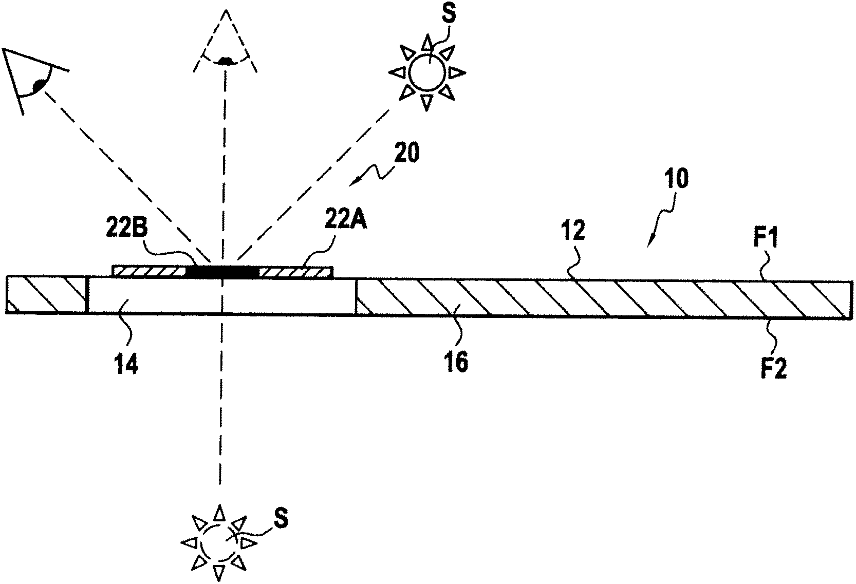 Security document including patterns with variable optical effect