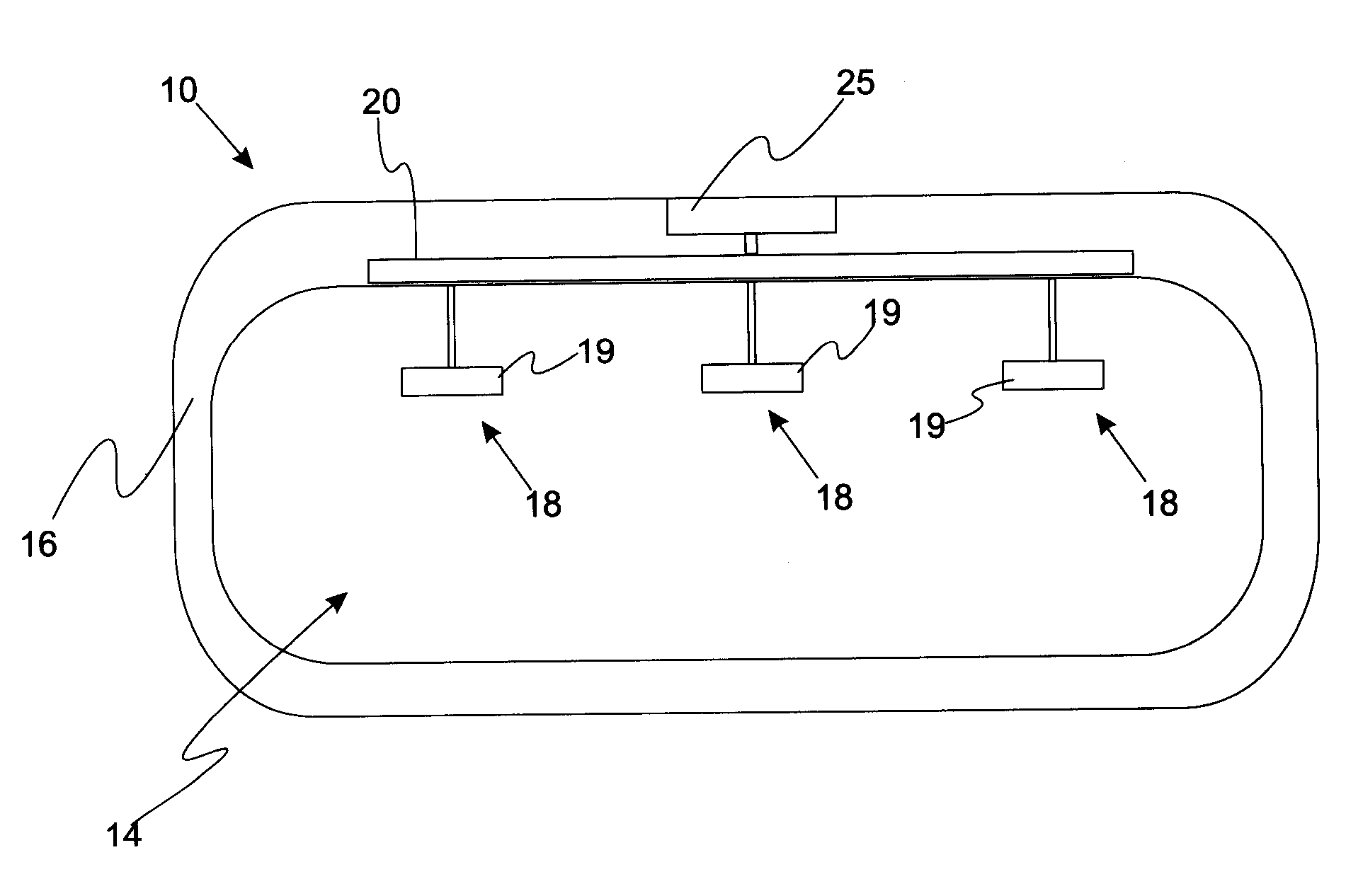 Capacitive sensing in an automotive mirror