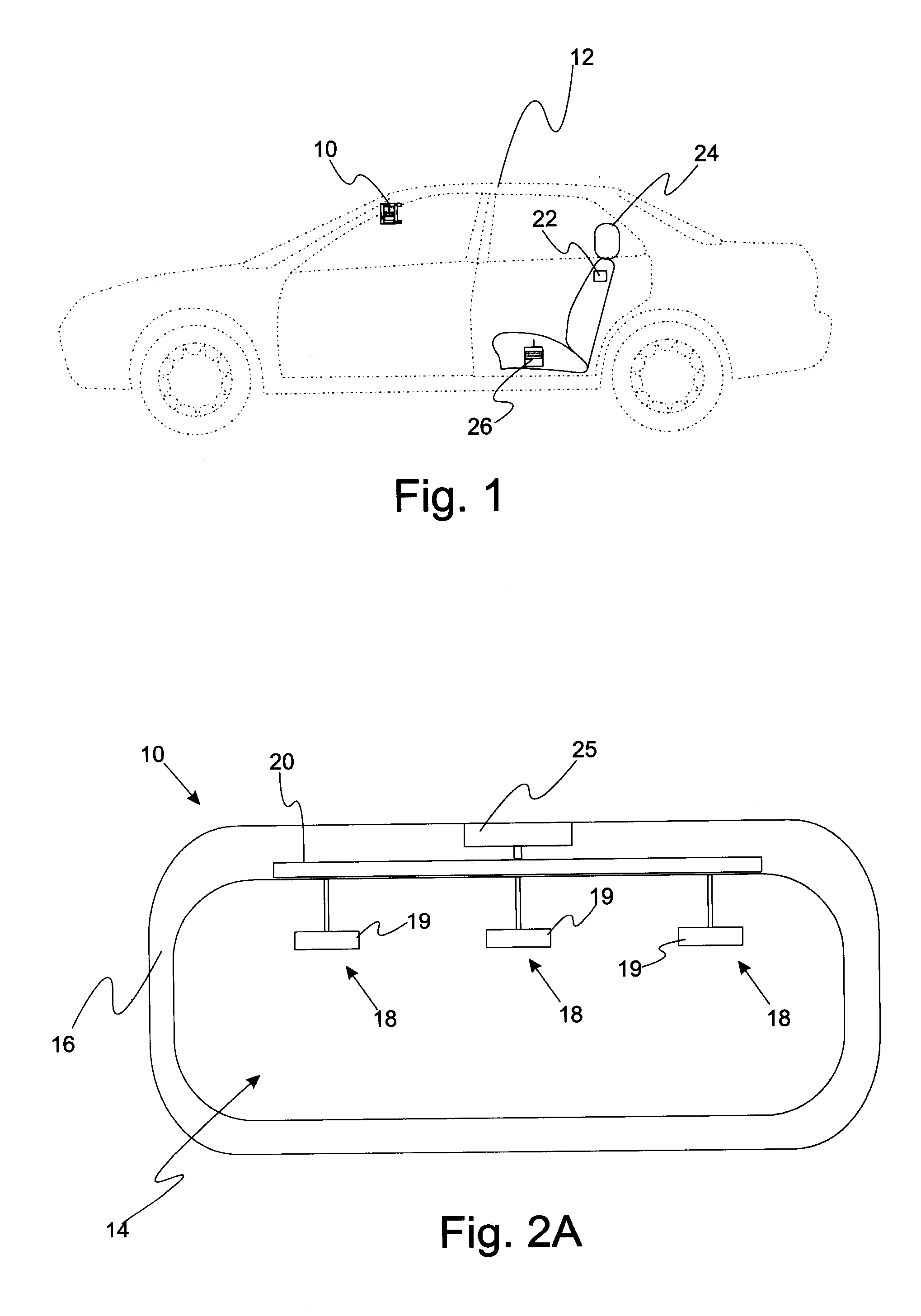 Capacitive sensing in an automotive mirror