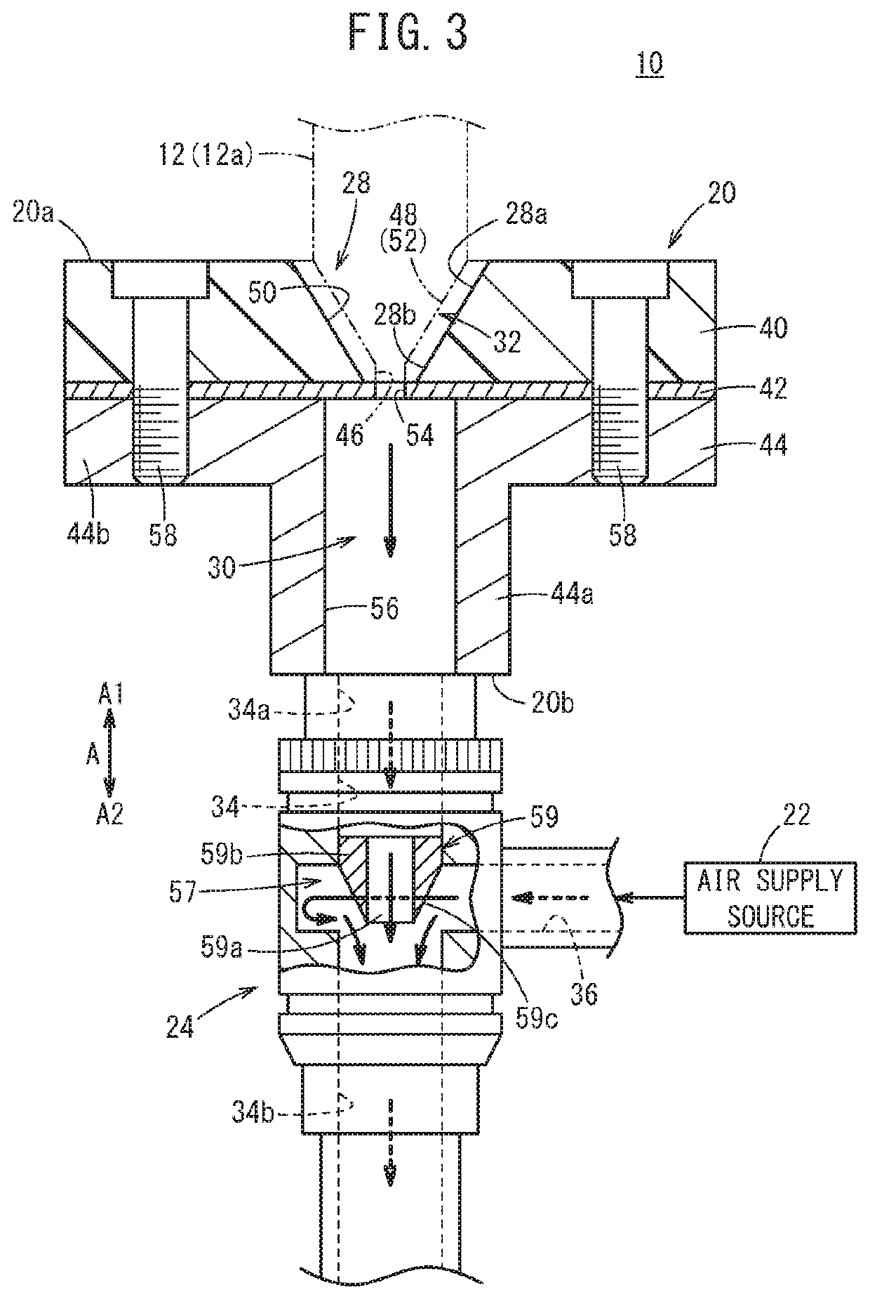 Nozzle deposit removing device and method of nozzle deposit removal