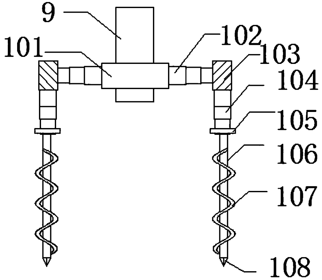 Optimized planting machine digger for urban afforestation