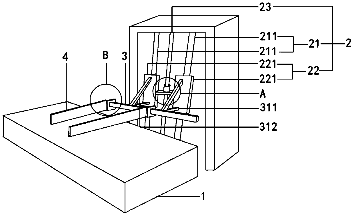 Lifting mechanism of a slow-drawing groove