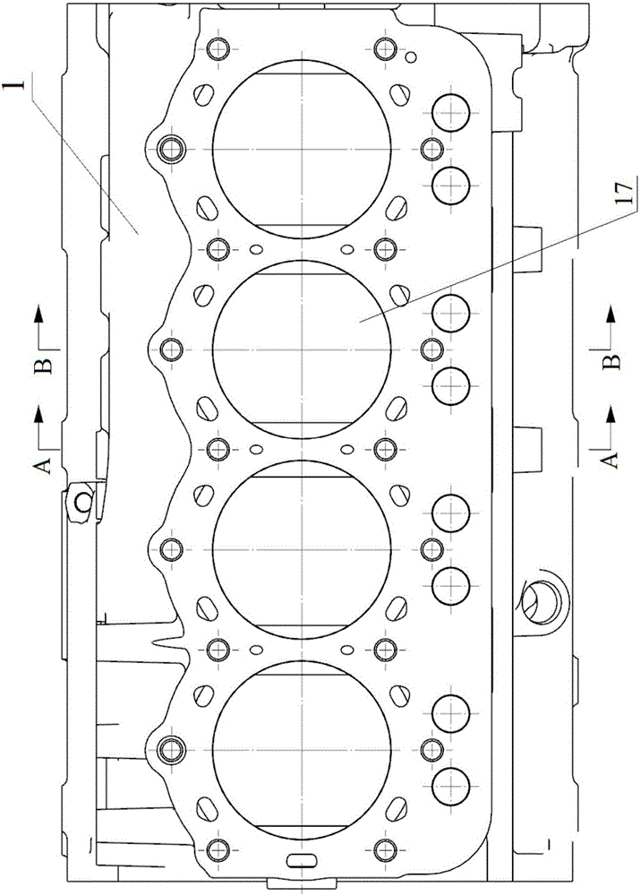 Cylinder block of diesel engine