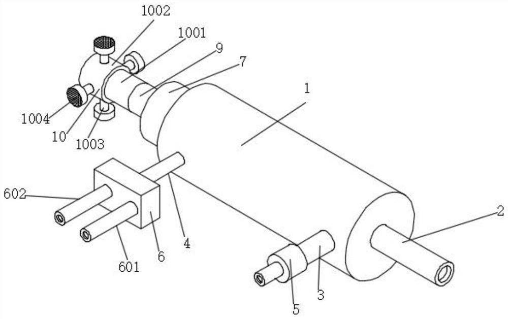 Telescopic spraying device for electroplating inner wall of conveying cylinder