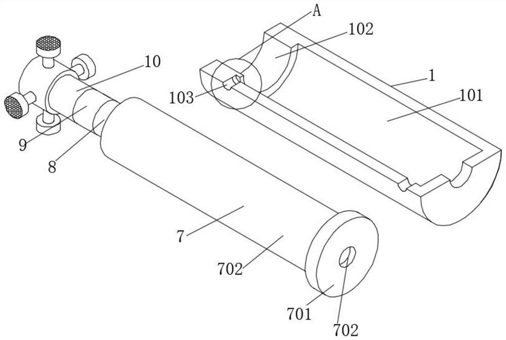 Telescopic spraying device for electroplating inner wall of conveying cylinder