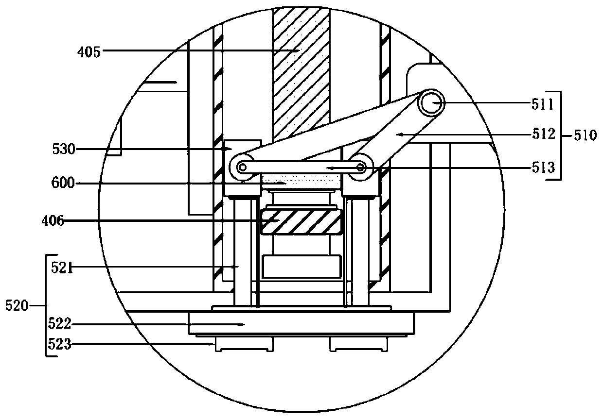 Cam push rod type material pressing device with numerical control punch press frame and method