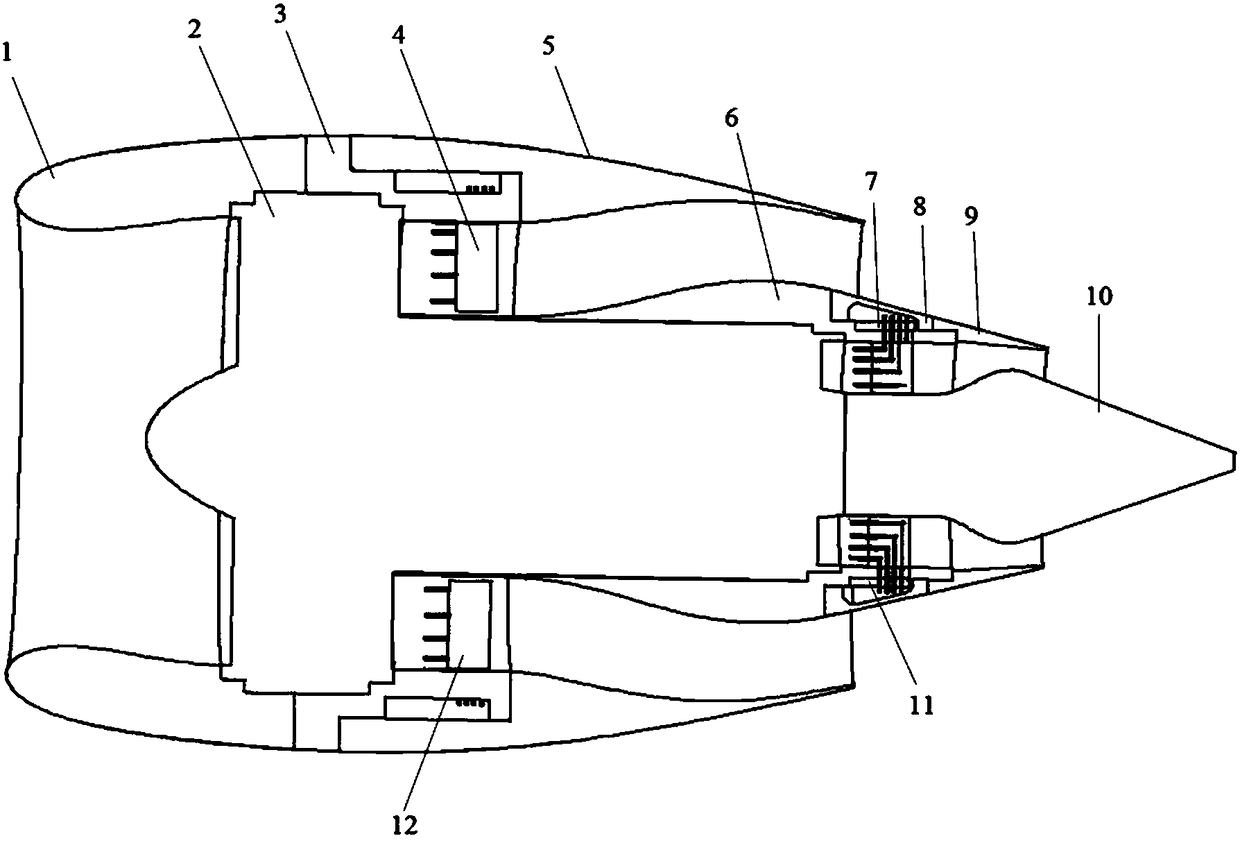 Device capable of precisely simulating flow field of engine nacelle