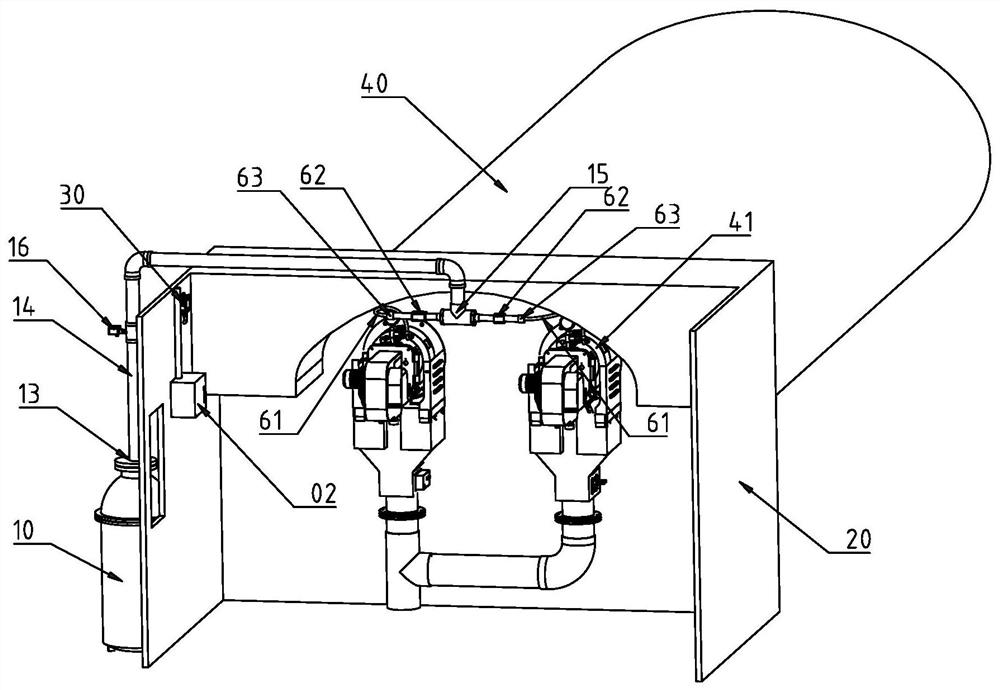 Fire extinguishing device of oil field heating furnace