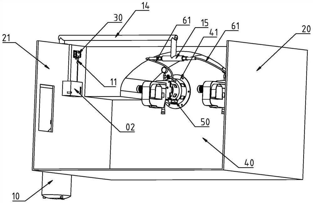 Fire extinguishing device of oil field heating furnace