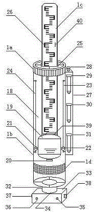 Flood-preventing water level measuring tape with fully-automatic warning function and production method thereof