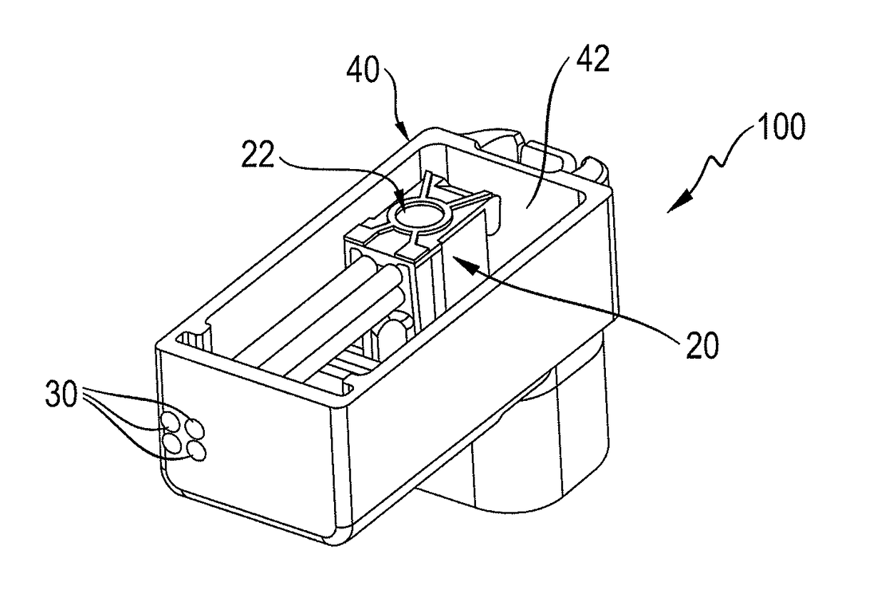 Method for producing a water-tight plug connector