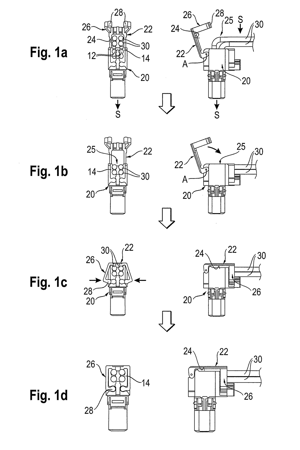 Method for producing a water-tight plug connector