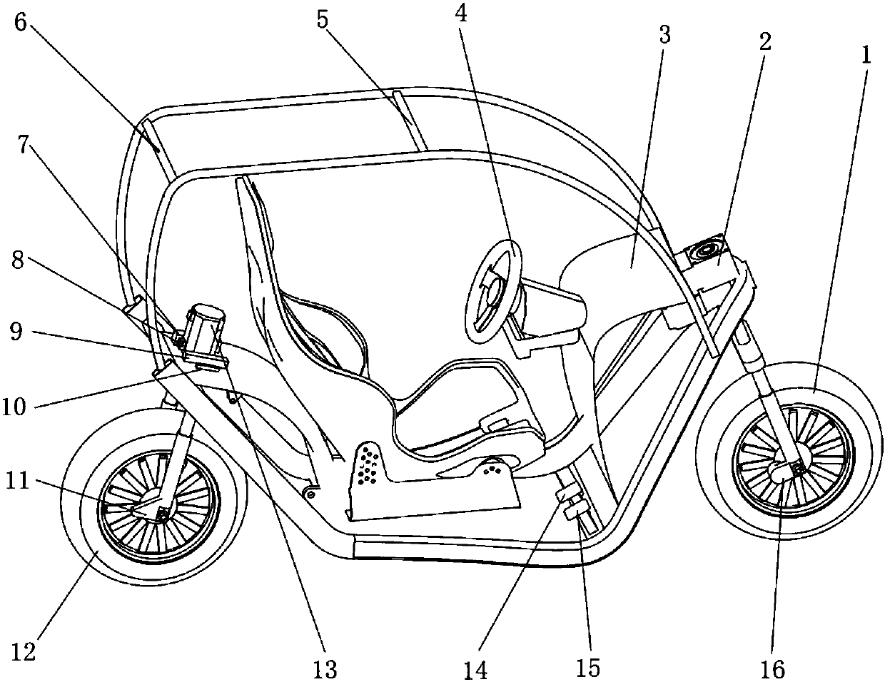 Two-wheel monorail vehicle and balance control method thereof