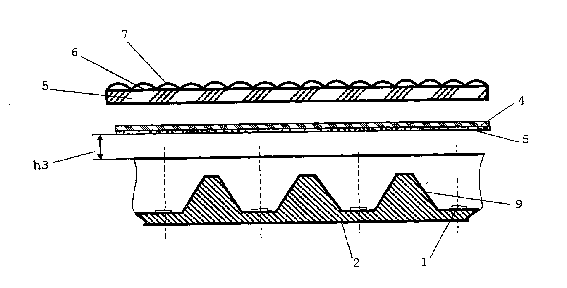 Method for producing a light-radiating surface and a lighting device for implementing the method