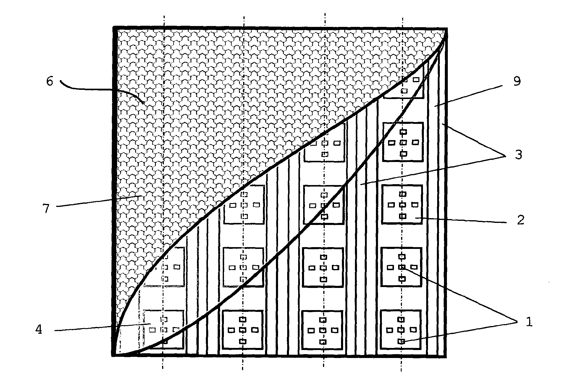 Method for producing a light-radiating surface and a lighting device for implementing the method