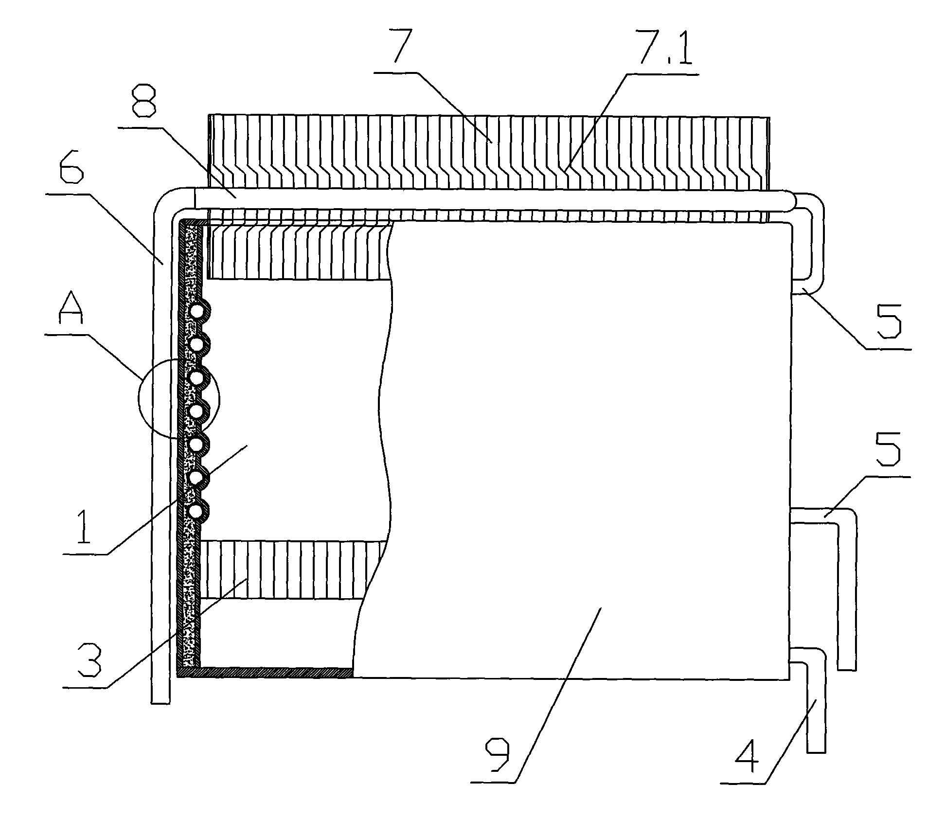 Heat exchanger for gas water heater