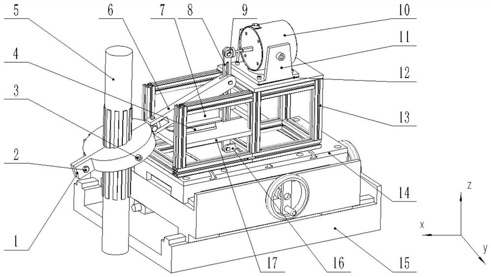 Turning and rolling compound machine tool simulation cutting loading device and using method