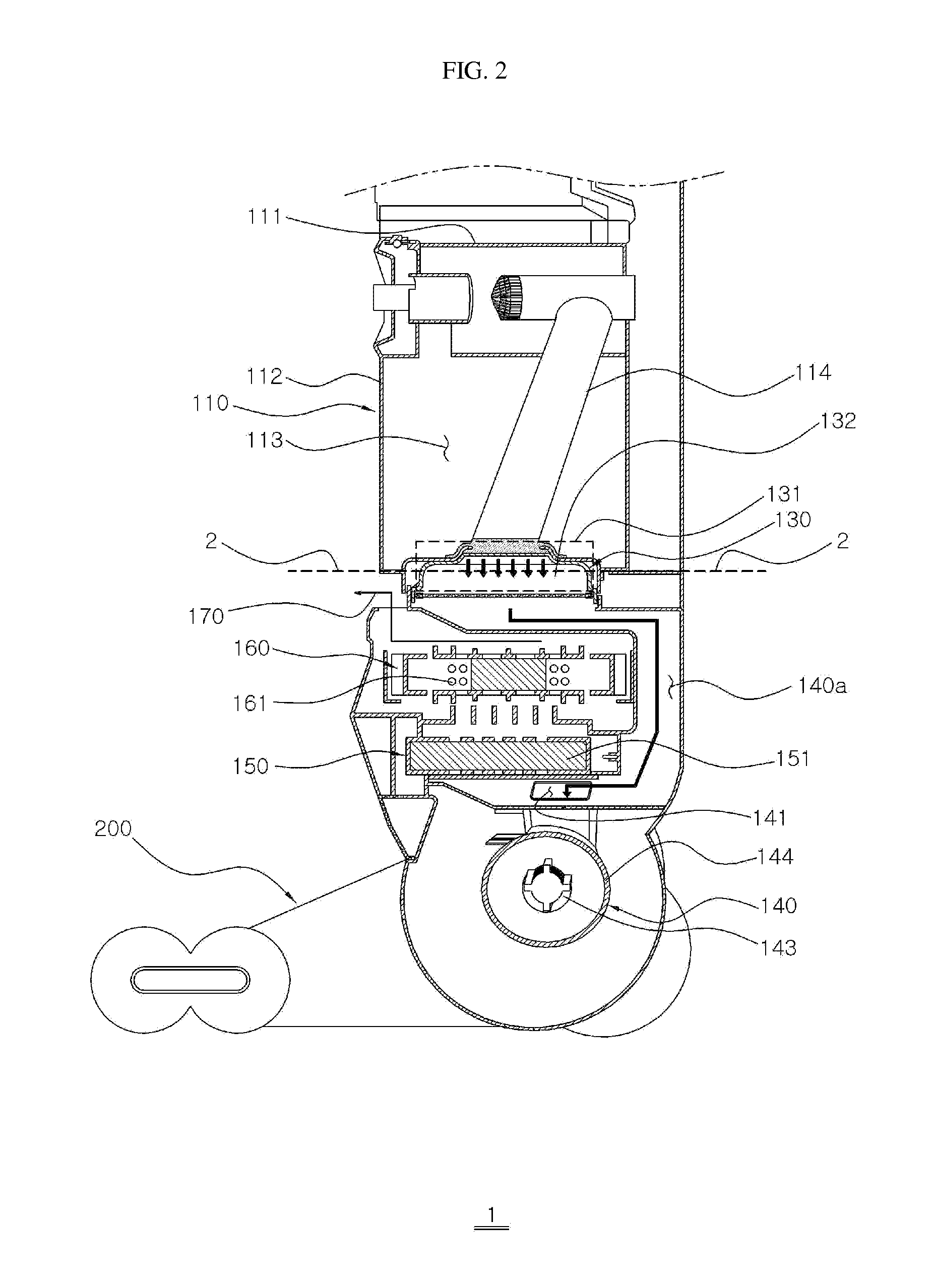 Upright type vacuum cleaner