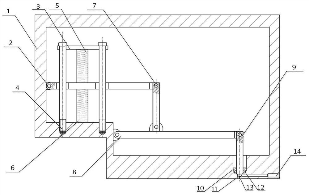 Bilateral actuating jet dispensing valve with two-stage amplifying mechanism and glue spraying method of bilateral actuating jet dispensing valve